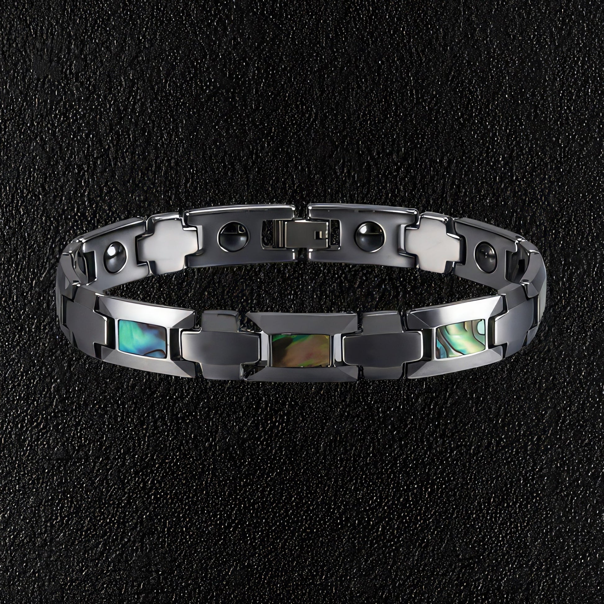 Women's Tungsten & Abalone Bracelet