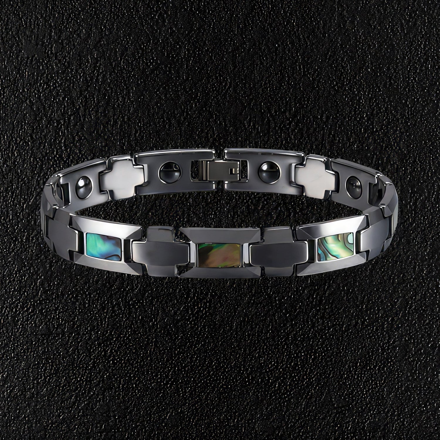 Men's Tungsten & Abalone Bracelet