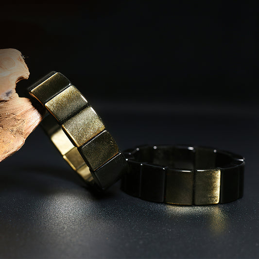 Zuringa Gold Obsidian Wristband