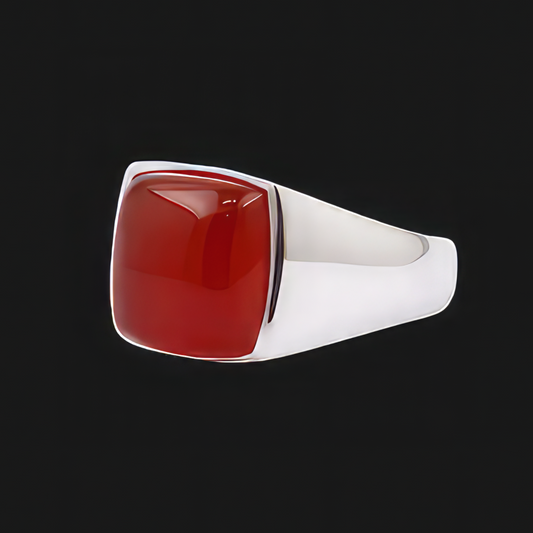 Sterling Silver Red Onyx Ring