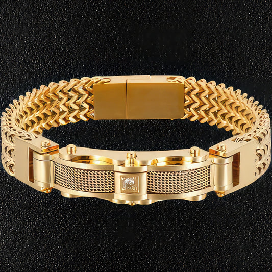 Luxury Gold Stainless Steel Men's Bracelet