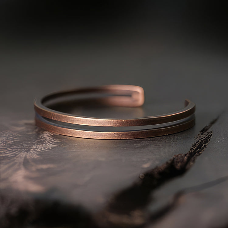 Double Banded Copper Bangle