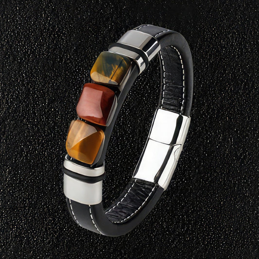 Triple Mixed Tiger's Eye Stone Bracelet