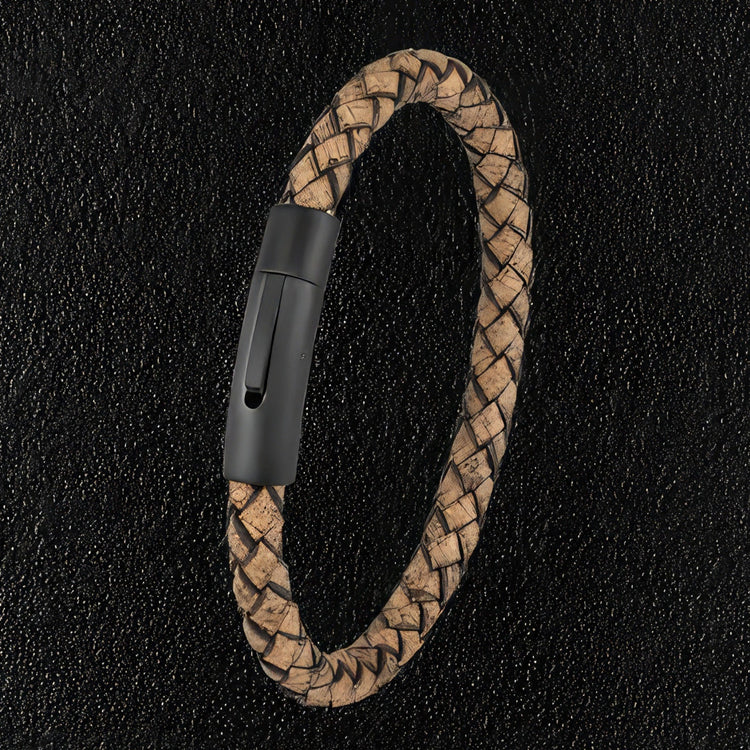 Mono Beige Leather Bracelet