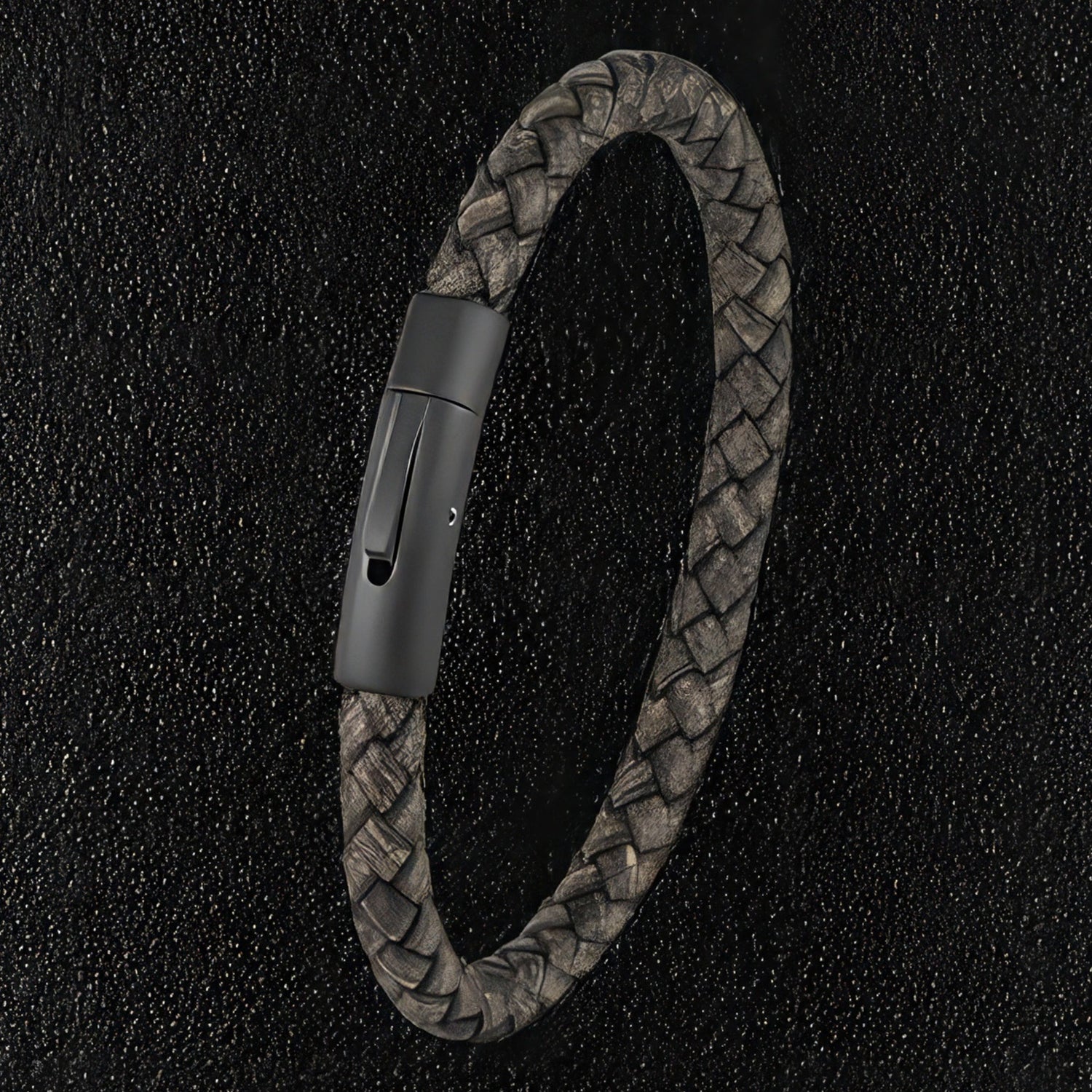 Mono Slate Leather Bracelet