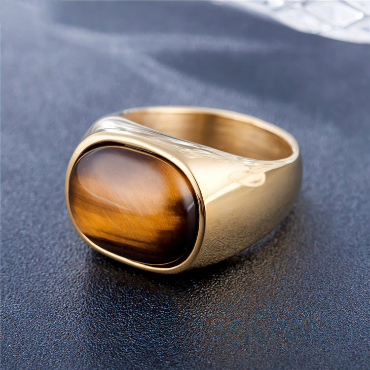 Tiger's Eye Classic Silver Ring | Boutique Ottoman Exclusive
