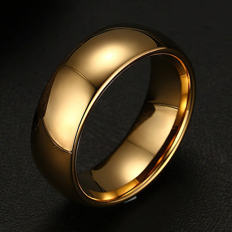 Gold Tungsten Carbide Wedding Ring